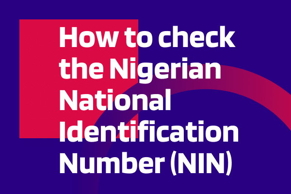 How to check NIN number